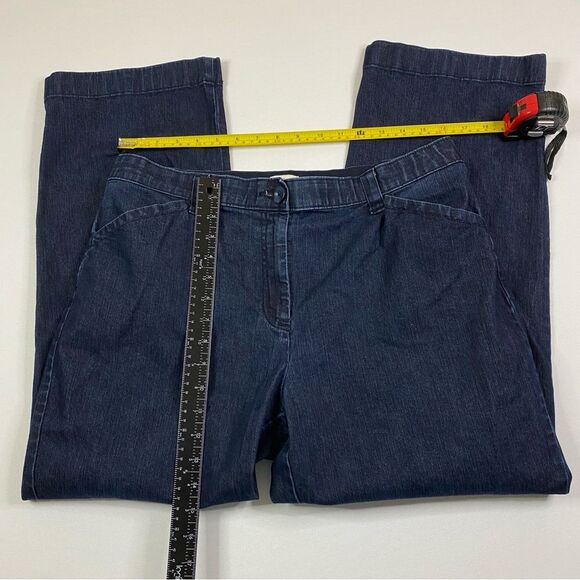 L.L. Bean Classic Fit Jeans Women's 16 Petite Cropped Stretch‎ Waist Denim Chino - Picture 5 of 10